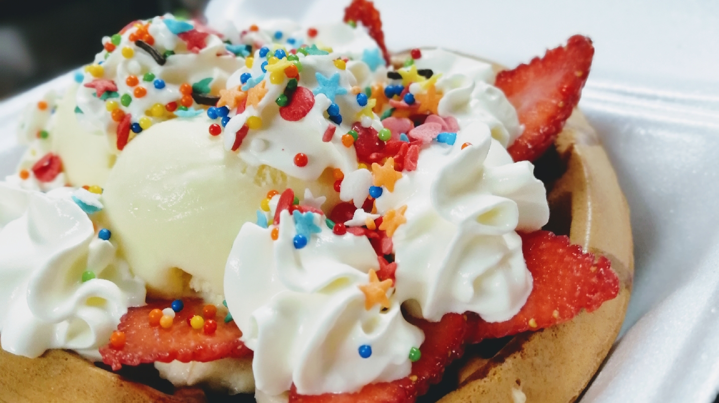 Panda waffles & food