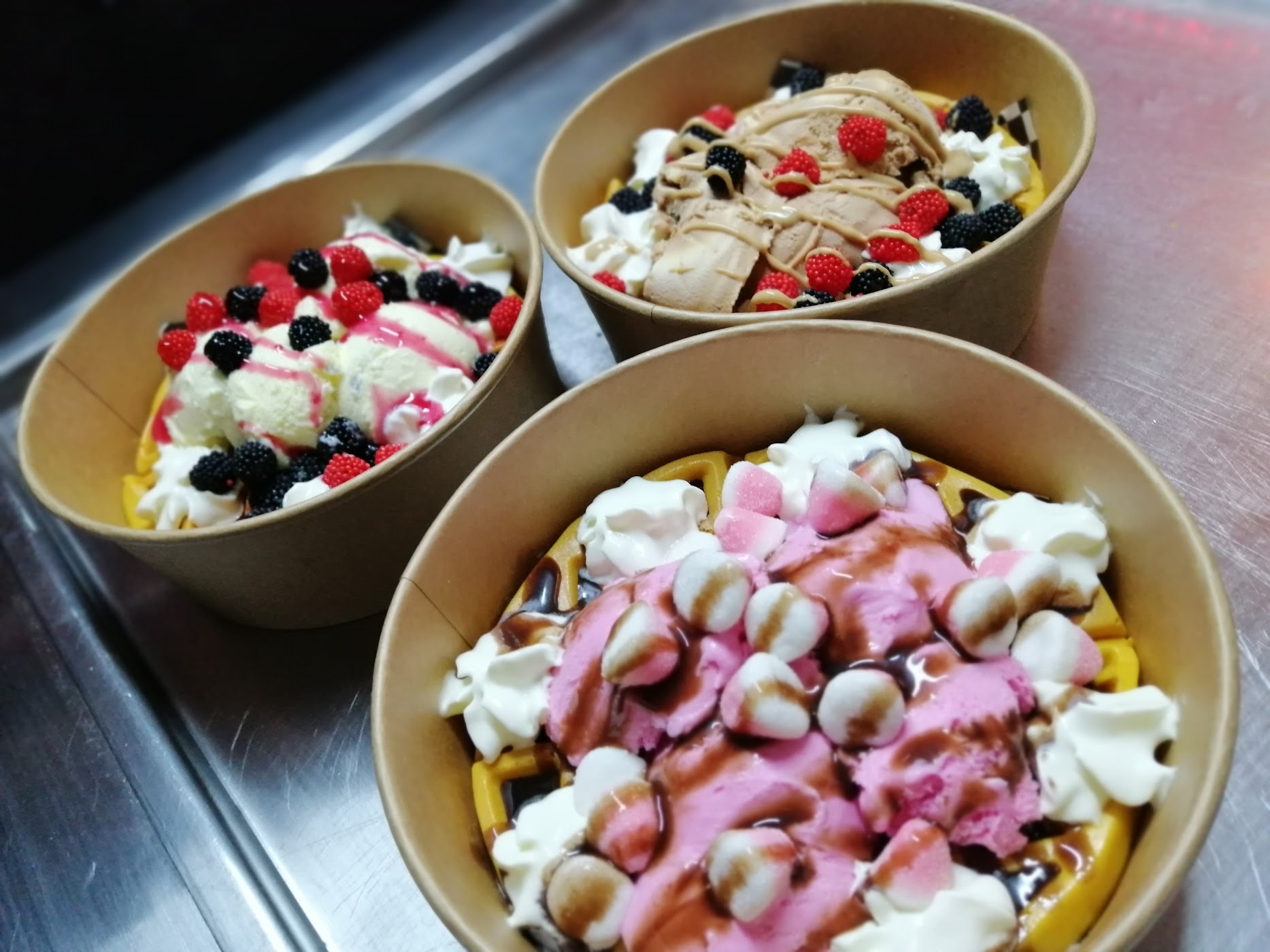 Panda waffles & food